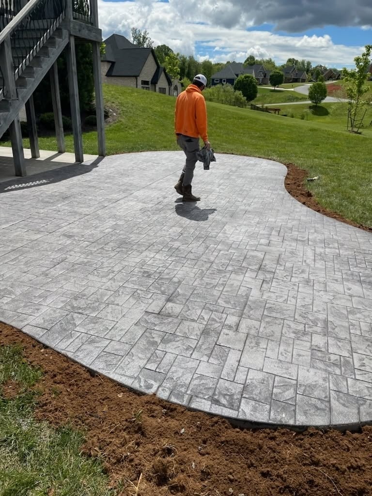 Stamped concrete patio Northern Virginia