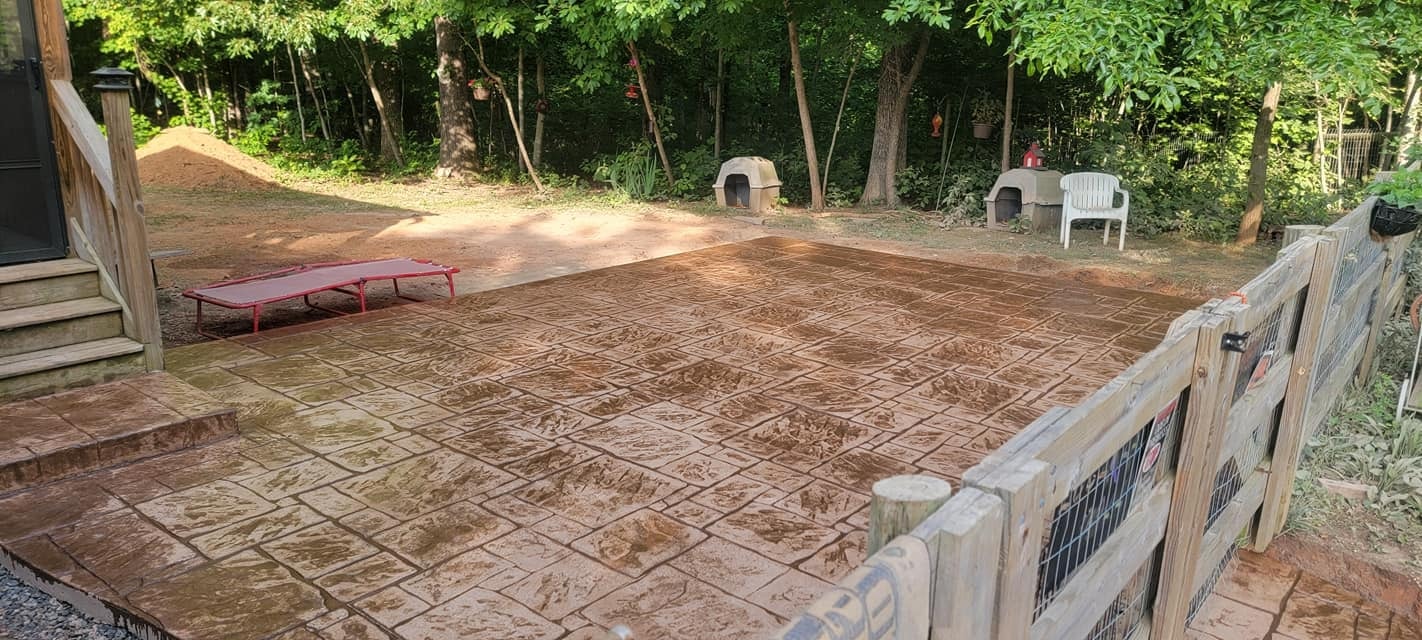 Concrete patio installation Virginia